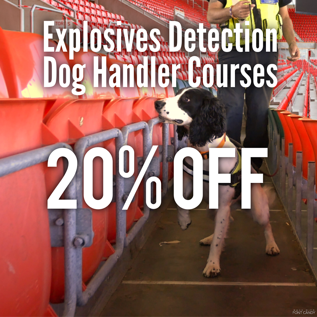 20 off Explosives Detection Dog Handler Courses Wagtail UK